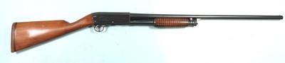 ITHACA GUN CO. ITHACA, NEW YORK MODEL 37 SLIDE ACTION 16 GAUGE STRAIGHT GRIP SHOTGUN, CIRCA 1946.