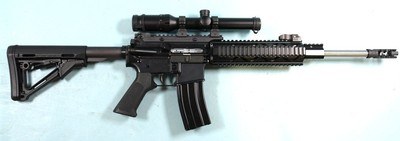 LES BAER CUSTOM 6.5 GRENDEL CAL. AR-15 AR15 STYLE SEMI-AUTO RIFLE W/ SCOPE.