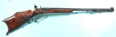 ORNATE GERMAN 4MM ZIMMERSCHUETZEN OR ZIMMERSTUTZEN AIR RIFLE BY GEORG GREISS OF MUNICH CIRCA 1890’S.
