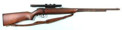 REMINGTON MODEL 512 SPORTMASTER BOLT ACTION 22S,L,LR RIFLE W/ SCOPE.