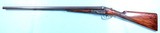 EARLY PARKER BROS. CH GRADE 12 GAUGE 30” BERNARD TWIST DAMASCUS SIDE X SIDE SHOTGUN MFG. 1896.