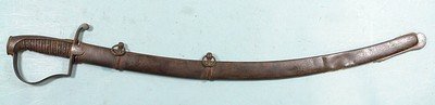 BRITISH GEORGE III PATTERN 1788 MOUNTED ARTILLERY SABER AND SCABBARD.