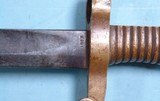 CIVIL WAR RARE MERRILL NAVY RIFLE BRASS HILT SABER BAYONET AND SCABBARD DATED 1862. 3 - 5 of 7