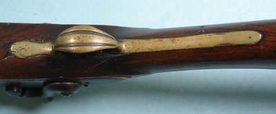 IRISH PERCUSSION CONVERSION BRASS BARREL BLUNDERBUSS SIGNED “DUBLIN” ON BARREL CIRCA EARLY 1800’S. - Image 7 of 10