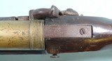 IRISH PERCUSSION CONVERSION BRASS BARREL BLUNDERBUSS SIGNED “DUBLIN” ON BARREL CIRCA EARLY 1800’S. - 5 of 10