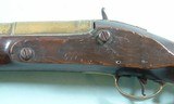 IRISH PERCUSSION CONVERSION BRASS BARREL BLUNDERBUSS SIGNED “DUBLIN” ON BARREL CIRCA EARLY 1800’S. - 4 of 10