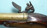BRITISH FLINTLOCK BRASS BARREL BLUNDERBUSS SIGNED SMITH CIRCA LATE 1700’S. - 5 of 10