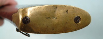BRITISH FLINTLOCK BRASS BARREL BLUNDERBUSS SIGNED SMITH CIRCA LATE 1700’S. - Image 7 of 10