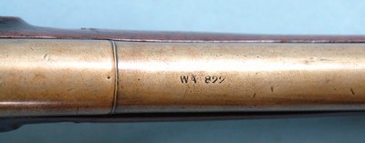 BRITISH FLINTLOCK BRASS BARREL BLUNDERBUSS SIGNED SMITH CIRCA LATE 1700’S. - Image 6 of 10