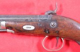 BRITISH W. HOWELL, LONDON SILVER MOUNTED DERINGER STYLE PERCUSSION BELT PISTOL CA. 1840’S-50’S. - 4 of 8