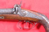FRENCH PERCUSSION DOUBLE BARREL .70 CALIBER OFFICER’S PISTOL CIRCA 1840’S-50’S. - 4 of 8