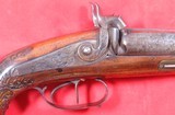 FRENCH PERCUSSION DOUBLE BARREL .70 CALIBER OFFICER’S PISTOL CIRCA 1840’S-50’S. - 3 of 8