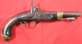 FRENCH ST. ETIENNE MODEL 1822 T BIS PERCUSSION CONVERSION SINGLE SHOT CAVALRY PISTOL CIRCA 1850.