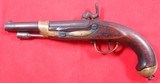 FRENCH ST. ETIENNE MODEL 1822 T BIS PERCUSSION CONVERSION SINGLE SHOT CAVALRY PISTOL CIRCA 1850. - 2 of 7