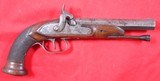 FRENCH PERCUSSION INFANTRY OFFICER’S PISTOL CIRCA 1830’S-40’S.