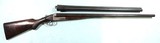 ANSLEY H. FOX, PHILADELPHIA A GRADE 12 GAUGE SIDE X SIDE 30” SHOTGUN W/EXTRA MATCHING SET OF 26” BARRELS NUMBERED TO GUN. MFG. 1908.