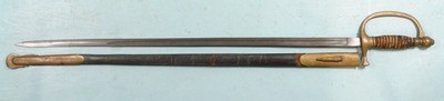CIVIL WAR U.S. MODEL 1840 MUSICIAN S SWORD AND SCABBARD.