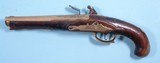 ORNATE REVOLUTIONARY WAR ERA GERMAN FLINTLOCK BRASS BARREL OFFICER’S PISTOL CIRCA 1760’S-70’S. - Image 2 of 11