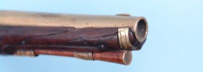 ORNATE REVOLUTIONARY WAR ERA GERMAN FLINTLOCK BRASS BARREL OFFICER’S PISTOL CIRCA 1760’S-70’S. - Image 11 of 11