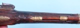 ORNATE REVOLUTIONARY WAR ERA GERMAN FLINTLOCK BRASS BARREL OFFICER’S PISTOL CIRCA 1760’S-70’S. - Image 10 of 11