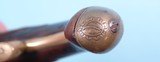 ORNATE REVOLUTIONARY WAR ERA GERMAN FLINTLOCK BRASS BARREL OFFICER’S PISTOL CIRCA 1760’S-70’S. - Image 8 of 11