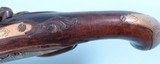 ORNATE REVOLUTIONARY WAR ERA GERMAN FLINTLOCK BRASS BARREL OFFICER’S PISTOL CIRCA 1760’S-70’S. - Image 6 of 11