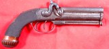 BRITISH WILLIAMS & POWELL, LIVERPOOL OVER/UNDER PERCUSSION BOXLOCK BELT HOWDAH PISTOL CIRCA 1840’S-50’S. - 1 of 12