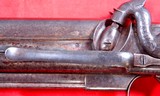 BRITISH WILLIAMS & POWELL, LIVERPOOL OVER/UNDER PERCUSSION BOXLOCK BELT HOWDAH PISTOL CIRCA 1840’S-50’S. - 11 of 12