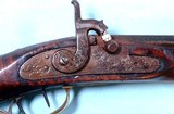 NC NORTH CAROLINA JAMESTOWN SCHOOL PERCUSSION TIGER MAPLE HALF-STOCK RIFLE CIRCA 1840’S. - 3 of 10