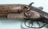 BRITISH BONEHILL 10 GA. 32” SIDE X SIDE HAMMER DAMASCUS SHOTGUN. - 4 of 7