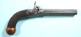 BRITISH VICTORIAN ERA TURN BARREL PERCUSSION BELT PISTOL BY JAMES BREWSTER LONG STRATTON,NORFOLK, ENGLAND CIRCA 1840’S-50’S. - 1 of 4