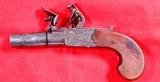 BRITISH GEORGE III FLINTLOCK TURN-BARREL BOXLOCK POCKET PISTOL BU T. BARNETT OF LONDON CIRCA 1790-1810. - Image 2 of 7