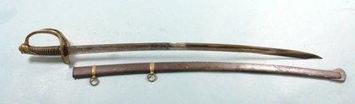 SUPERIOR ORIGINAL CIVIL WAR WEYERSBURG U.S. MODEL 1840 CAVALRY OFFICER’S SWORD AND SCABBARD CIRCA 1863. - Image 2 of 9