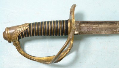 SUPERIOR ORIGINAL CIVIL WAR WEYERSBURG U.S. MODEL 1840 CAVALRY OFFICER’S SWORD AND SCABBARD CIRCA 1863. - Image 3 of 9