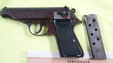 WW2 WWII NAZI WALTHER PP PISTOL W/ORIG. HOLSTER, EXTRA MAGAZINE AND 67TH ARMORED REGT., 2ND ARMORED DIV. ORIGINAL CAPTURE CERTIFICATE - 11 of 15