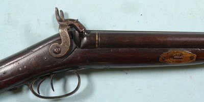 33078- CIVIL WAR ERA C. J. SINTON & CO., RICHMOND, VIRGINIA 16 GA. PERCUSSION SIDE X SIDE HAMMER DAMASCUS SHOTGUN CA. 1860’S. - Image 3 of 10