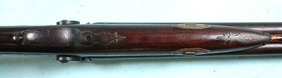 33078- CIVIL WAR ERA C. J. SINTON & CO., RICHMOND, VIRGINIA 16 GA. PERCUSSION SIDE X SIDE HAMMER DAMASCUS SHOTGUN CA. 1860’S. - Image 8 of 10