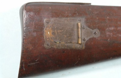 33078- CIVIL WAR ERA C. J. SINTON & CO., RICHMOND, VIRGINIA 16 GA. PERCUSSION SIDE X SIDE HAMMER DAMASCUS SHOTGUN CA. 1860’S. - Image 7 of 10