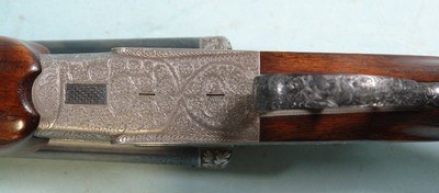 33066- SIMSON, SUHL, THURINGEN BEST GRADE SIDELOCK EJECTOR 12 GA.-29 1?2” SIDE X SIDE SHOTGUN MFG. 1954. 3 - Image 8 of 11