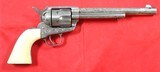 EARLY CASED ENGRAVED COLT 1873 SINGLE ACTION ARMY SAA.45 CALIBER REVOLVER MFG. 1877. - Image 2 of 13