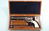 EARLY CASED ENGRAVED COLT 1873 SINGLE ACTION ARMY SAA.45 CALIBER REVOLVER MFG. 1877.