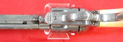 EARLY CASED ENGRAVED COLT 1873 SINGLE ACTION ARMY SAA.45 CALIBER REVOLVER MFG. 1877. - Image 9 of 13