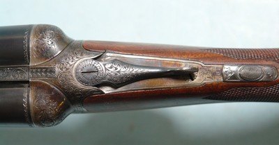 PRE-WW2 W.W. GREENER LONDON AND BIRMINGHAM BOXLOCK EJECTOR 12 GA.-28” SIDE X SIDE SHOTGUN MFG. 1938 W/LUGGAGE CASE. - Image 6 of 10