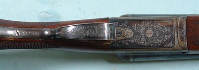 PRE-WW2 W.W. GREENER LONDON AND BIRMINGHAM BOXLOCK EJECTOR 12 GA.-28” SIDE X SIDE SHOTGUN MFG. 1938 W/LUGGAGE CASE. - Image 9 of 10