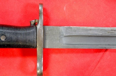 WW2 WWII M-1 M1 GARAND SHORT BAYONET AND SCABBARD. - Image 4 of 5