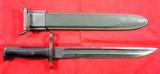 WW2 WWII M-1 M1 GARAND SHORT BAYONET AND SCABBARD. - Image 2 of 5