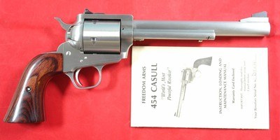 FREEDOM ARMS MODEL 83 .454 CASULL 7.5” REVOLVER.
