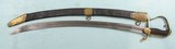 WAR OF 1812 AMERICAN MOUNTED ARTILLERY OFFICER’S SABER AND SCABBARD.