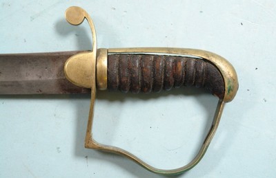 WAR OF 1812 AMERICAN MOUNTED ARTILLERY OFFICER’S SABER AND SCABBARD. - Image 4 of 8