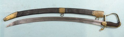 WAR OF 1812 AMERICAN MOUNTED ARTILLERY OFFICER’S SABER AND SCABBARD. - Image 2 of 8